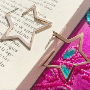 golden star earrings